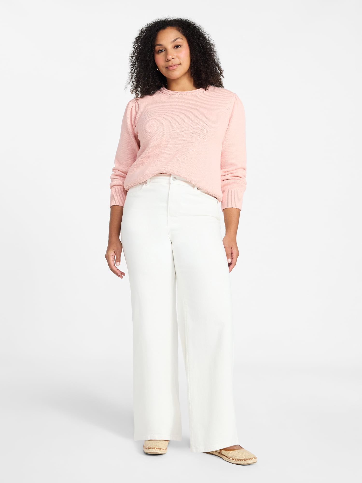 Time and Tru Women's Wide Leg Jeans, 31" Inseam, Sizes 0-22, 0L-22L