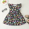 thumbnail image 3 of URMAGIC Toddler Girls Dress Dinosaur Print Sleeveless Sundress Summer Apparel 18-24 Months, 3 of 9