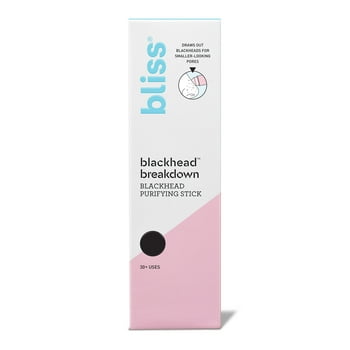 Bliss Blackhead Breakdown Blackhead Purifying Facial  Stick with Pink Clay, 30+ Uses, 0.53oz