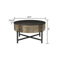 thumbnail image 3 of Pemberly Row Round Storage Coffee Table made with Mango Wood in Rustic Vintage, 3 of 6
