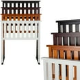 thumbnail image 4 of Belmont Wood Headboard Panel with Flat Top Rail and Slatted Grill Design, Black Finish, Full / Queen, 4 of 4