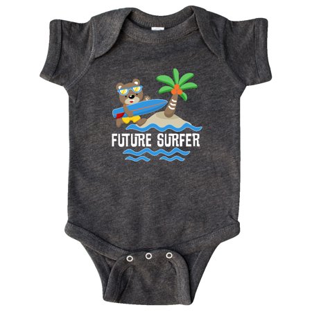 

Inktastic Surfing Future Surfer Bear Gift Baby Boy or Baby Girl Bodysuit