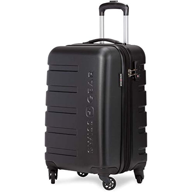 SWISSGEAR 7366 Hardside Expandable Luggage with Spinner Wheels (Carry-On, Black)
