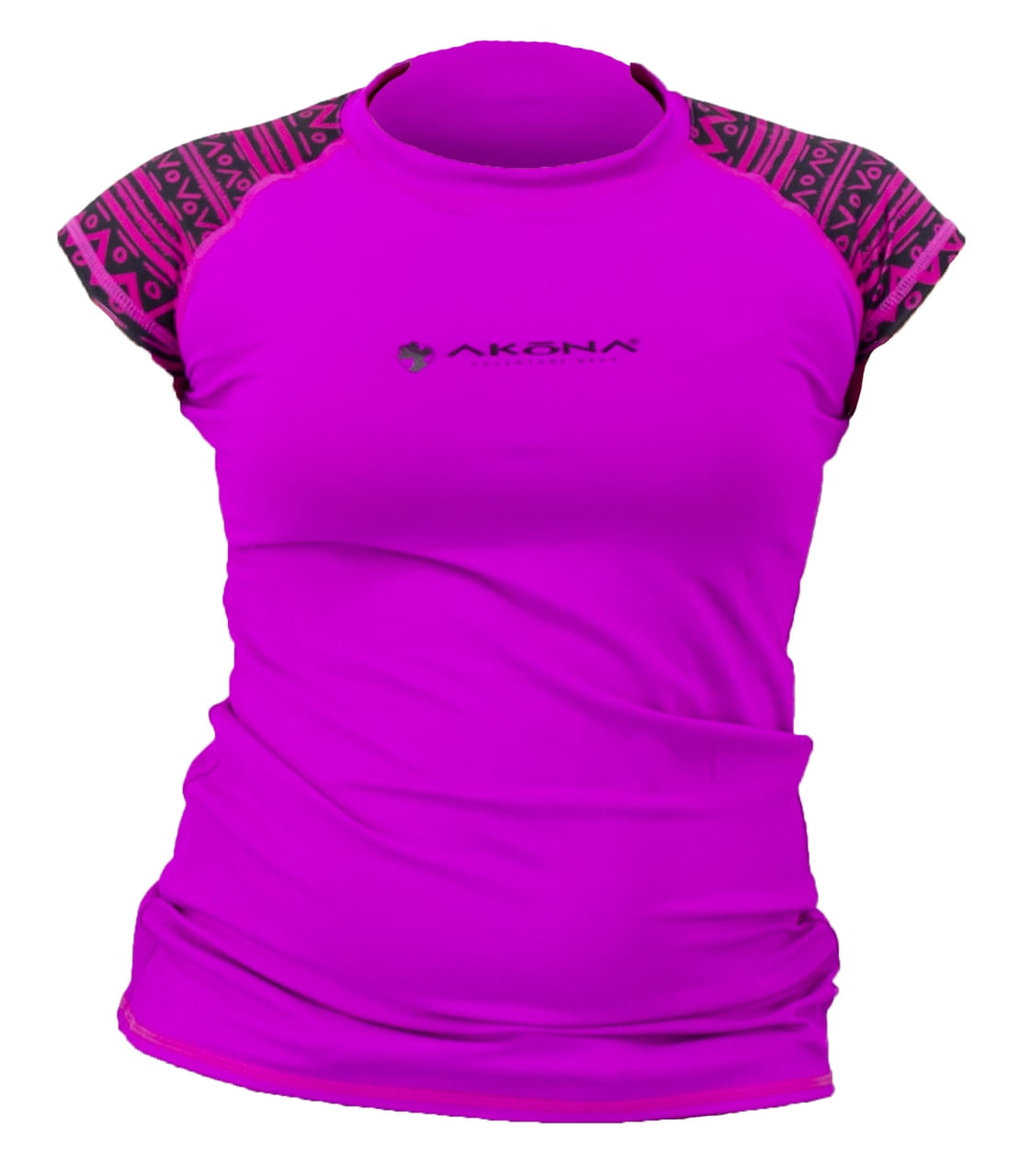 Akona Short Sleeve Women's Rash Guard Scuba Diving, Snorkeling, Magenta