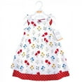 thumbnail image 2 of Hudson Baby Infant and Toddler Girl Cotton Dresses and Leggings 3pc Set, Wildflower, 2 Toddler, 2 of 2
