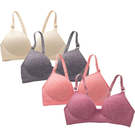 

Xmarks Wireless Push Up Bra Set of 4 Wirefree Push Up Bra Bras for Women Push Up Wireless Bra Sexy Bras for Women 32/70AB