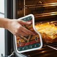 thumbnail image 3 of Aztec Southwest Pot Holders for Kitchen Heatproof Potholder, 4 Pack Vintage Geometric Farmhouse Art Hot Pads Multipurpose Oven Pads Cloth Potholders Trivet for Cooking and Baking, 3 of 8