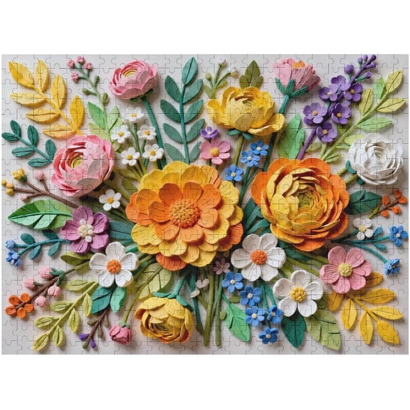 Colorful Flower Puzzles for Adults 500 Pieces, Pretty Floral Jigsaw Puzzles, Art Plant Beautiful Puzzles Finished Size is 20.5x15 in (7) 500 PCS