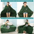 thumbnail image 2 of Manta para llevar con capa Attack on Titan: capa para cosplay, suave y cálido poncho de felpa verde con capucha para adulto y niño 170x90cm JAMW Sencillez, 2 of 5