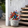 thumbnail image 6 of Artificial Flowers for Outdoors,No Fade Plastic Flowers for Garden Porch,Red White Blue Faux Plants for 4th of July Memorial Day Independence Day Patriotic Decor, 6 of 7