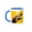 Blue/White, variant on 3drose, Portrait of Greyhound with Yellow Background, 11oz Two-tone Red Mug