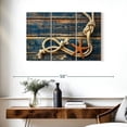 thumbnail image 3 of Elephant Stock Marine Rope Knots Wall Art - Horizontal Multi Panel Canvas - Living Room Wall Decor - Nautical Multi Panel - Blue And Orange Decor - 38" x 24", 3 of 8