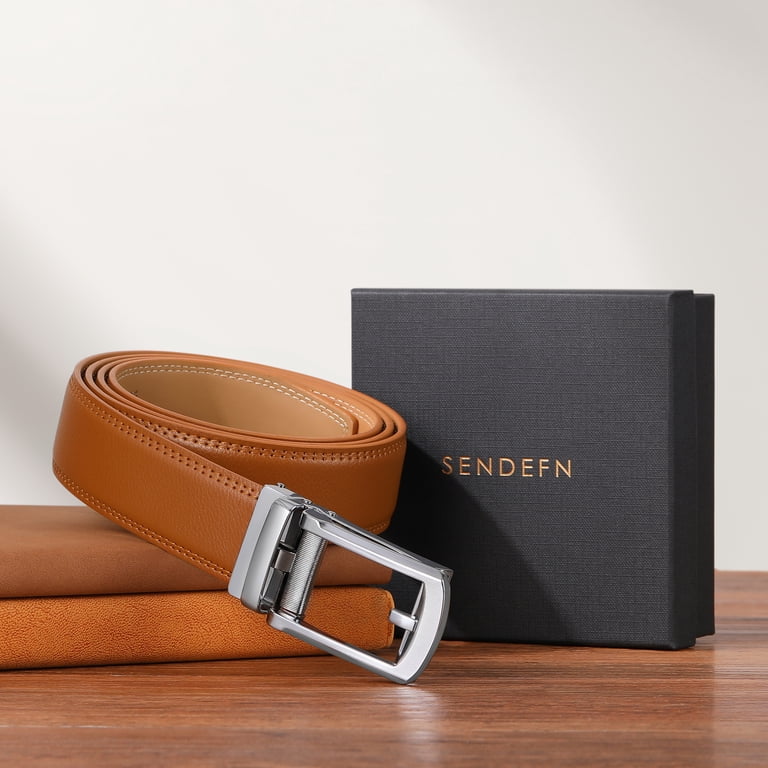 Sendefn Men's Leather Ratchet Belt, Trim to Fit photo 6