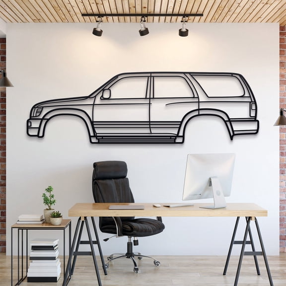 LaModaHome Toyota 4Runner 3rd Gen (N180) 1996 Metal Silhouette Wall Art