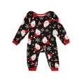 thumbnail image 4 of Matching Family Christmas Pajamas Casual Long Sleeve Santa Print Tops + Pants Set, 4 of 10