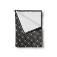 thumbnail image 2 of Lattice Soft Flannel Fleece Throw Blanket, Simple Graphic Composition with Thin Stripes Forming Zig Zag Shapes, Cozy Plush for Indoor and Outdoor Use, 60" x 80", Charcoal Grey Eggshell, by Ambesonne, 2 of 5