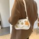 thumbnail image 5 of Bolso de mano con diseño de queso, sencillo, estilo occidental, con diseño diagonal debajo del brazo, bolso de hombro, 5 of 5