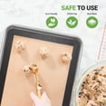 thumbnail image 3 of Nutrichef Silicone Baking Mats - 2 Non-stick Food-Grade Reusable Silicone Mats - Perfect for Half Baking Pans 16.5 x 11.6 IN - Oven-Safe Up to 480 Degrees F - Safe for Ovens & Dishwashers - Black, 3 of 7