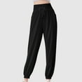 thumbnail image 2 of Timegard Womens Joggers Elastic High Waisted Drawstring Gym Pants Breathable Casual Comfy Trousers, 2 of 4