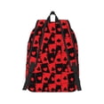 thumbnail image 2 of Bixox Playing Cards Printing Canvas Backpack Lightweight Casual Travel Backpack School Backpack Fits 15.6 Inch Notebook, 2 of 5
