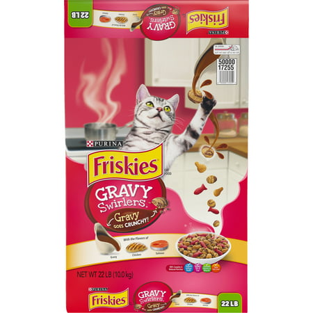 Friskies Gravy Swirlers Dry Cat Food, 22 lb (Best Food For Smelly Cat Poop)