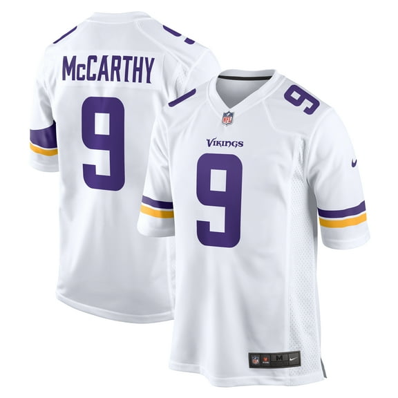 Men's Nike J.J. McCarthy White Minnesota Vikings Game Jersey
