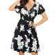 thumbnail image 4 of Vestido suelto de manga corta suelto informal liso para mujer Vestido estampado floral estampado clásico Fridja qw5234, 4 of 7