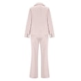 thumbnail image 6 of Miluxas Women 2 Piece Outfits Double Breasted Blazer and Straight Leg Work Pants Casual Blazer Set Dressy Business office Suits Beige XXL(XXL), 6 of 9