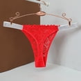 thumbnail image 2 of kamemir High Waisted Underwear for Women Junior’s Micro Thong Underwear (Red,L), 2 of 4