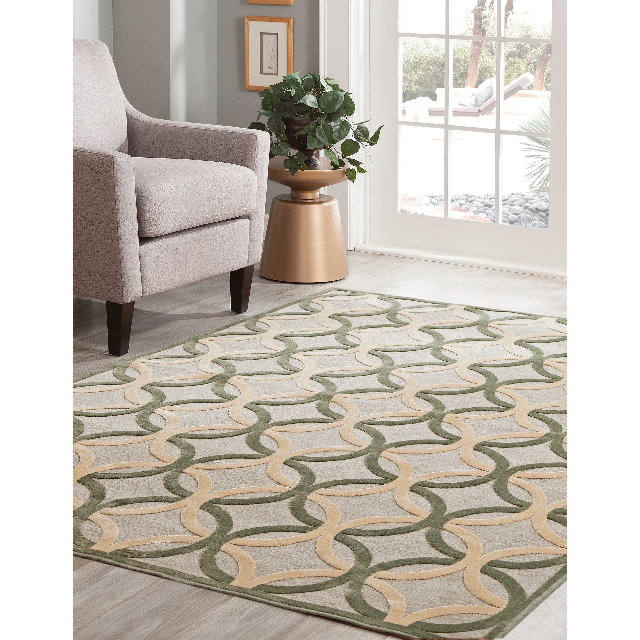 Greyson Living Griffen Grey Ivory Seafoam Area Rug By 5 3 X 7 6 5 3 X 7 9 Walmart Com Walmart Com
