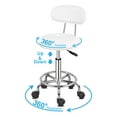 thumbnail image 5 of Ktaxon Swivel Salon Stool Chair with Backrest, Adjustable Hydraulic Rolling Stool Work Salon Drafting Swivel Task Chair, 5 of 15