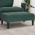 thumbnail image 1 of vidaXL Repose-Pieds Vert Foncé 77x55x31 cm Velours, 1 of 5