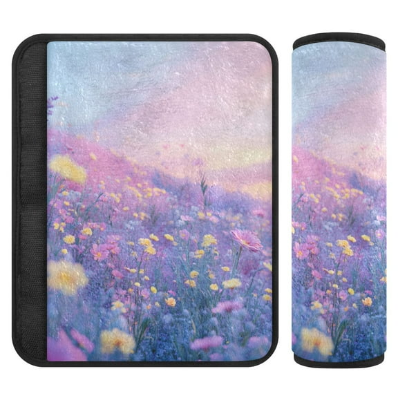 ALAZA Wildflower Car Seat Belt Adjuster Neck Covers Shoulder Cushions Pads S