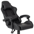 thumbnail image 2 of Pemberly Row Contemporary Black Vinyl PVC Fabric Reclining Gaming Chair, 2 of 12