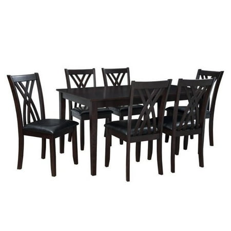 Powell Masten 7 Piece Dining Set Espresso Finish
