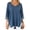T80 Blue, variant on Likimi Womens Tops Loose Fitting Denim V Neck Long Sleeve Solid Color Breathable Soft Tee Blue Size S