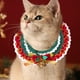 thumbnail image 1 of Mom's Best Collar navideño de punto para gatos, ajustable y desmontable, para perros y gatos pequeños y medianos, cuello de 13 a 19 cm, 1 of 6