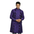 thumbnail image 4 of Saris and Things Kurta Indienne Violette pour Mariage Pyjama Sherwani pour Hommes. Ce Produit Est Fait sur Commande., 4 of 5
