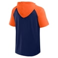 thumbnail image 3 of Men's Logo Athletic Navy Houston Astros Prime Raglan Short Sleeve Hoodie T-Shirt, 3 of 3