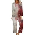 thumbnail image 1 of DPTALR Ladies' Halloween Printed Casual Top Pants Pajama Set, 1 of 3