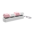 thumbnail image 2 of Llavero con teclado antiestrés, juguete sensorial, botón antiestrés para niños y adultos. Rosa Blanco, 2 of 6
