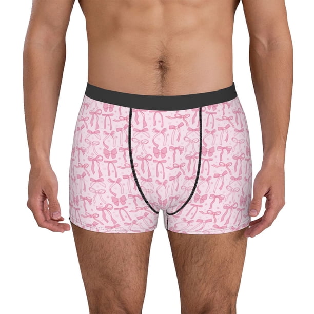 Fotbe Ribbon Bow Calzoncillos Tipo Boxer con Bolsa de Soporte Total para Hombre, X-Temp Fresco, Transpirable y de Secado Rápido-Large
