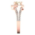 thumbnail image 3 of Halo Engagement Ring for Women - 1.49ct Natural Morganite in 14K Rose Gold Promise Ring, 3 of 6