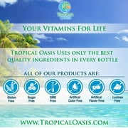 Tropical Oasis Ionized Trace Minerals Supplement, Liquid Vitamin Supplement, 74 Plant Derived Essentials and Minerals, Tropical Fruit Flavor, 16 oz, 32 Servings