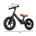 thumbnail image 4 of Trimate Toddler Balance Bike, Black - No Pedal Sport Bike for 3-5 Year Olds, 12" Inflated Tire, Perfect Gift for Boys and Girls with Inseam 16" - 21", 4 of 9