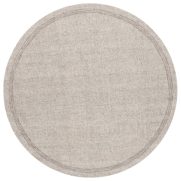 SAFAVIEH Ebony Luanne Bordered Area Rug, Grey, 6' x 6' Round