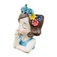 thumbnail image 4 of Maceta de niña, florero, escultura, regalo vívido, decorativo, lindo organizador de plantas Abrigo azul, 4 of 9