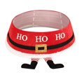 thumbnail image 1 of Farfi-Collar para árbol de Navidad, pies de Papá Noel, añade atmósfera, falda ligera para árbol de Navidad de buen tacto para tienda, 1 of 5