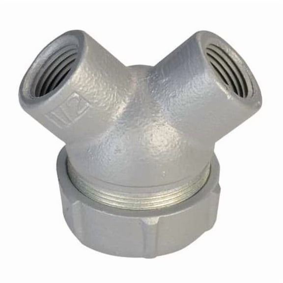 Appleton Electric IMC 90 Deg Elbow, 3/4 in, Threaded, Iron, Plain, Gray ELBY-75