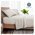 thumbnail image 2 of Twin Sheet Set - 1800 Ultra-Soft Microfiber Twin Bed Sheets - Deep Pockets - Easy Fit - Extra Soft - 3 Piece Set - Bedding Sheets & Pillowcases (Twin, Pinstripe - Stone/White), 2 of 9